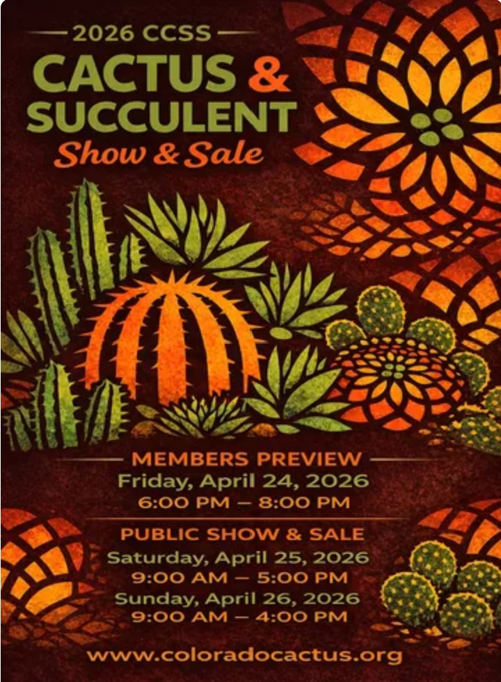 Colorado Cactus & Succulent Society 2026 Show & Sale